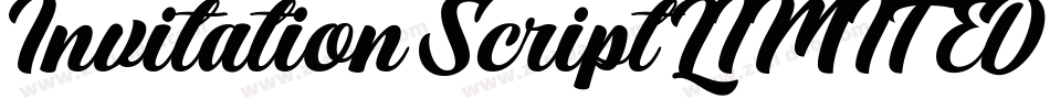 Invitation Script LIMITED FREE VERSION字体转换